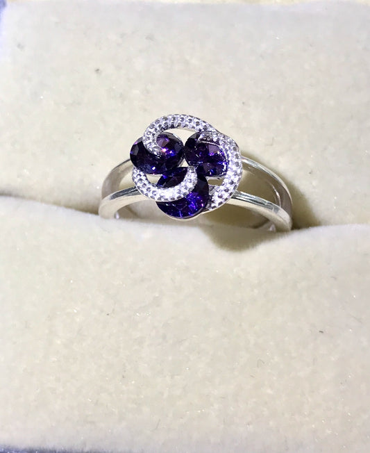 ITALIAN SAPPHIRE RING (925 STERLING SILVER)